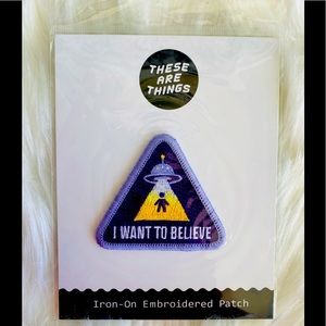 I want to believe alien spaceship iron on patch 👽🛸💕